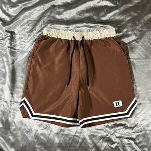 Men's Brown Shorts with Black Trim